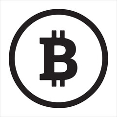 Bitcoin Flat Coin Icon | Crypto Currency & Digital Payment Vector (EPS 10)