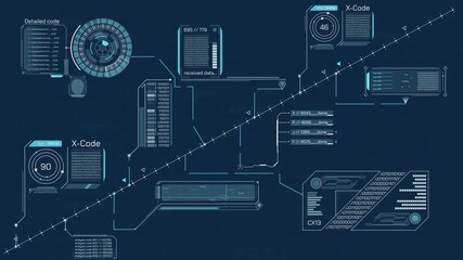 Animated display with a system of codes that analyze the received data