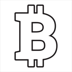Bitcoin Currency Coin Vector | Blockchain & Crypto Wallet Icon (EPS 10)