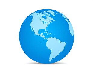 Fototapeta premium Blue globe of Earth