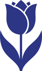 Blue tulip icon