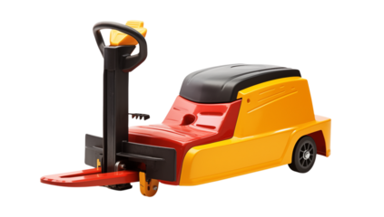 Electric Pallet Truck: Efficient Warehouse Material Handling on transparent background png