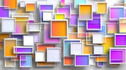 Abstract squares, vibrant colors