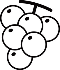 マスカットのアイコン　モノトーン