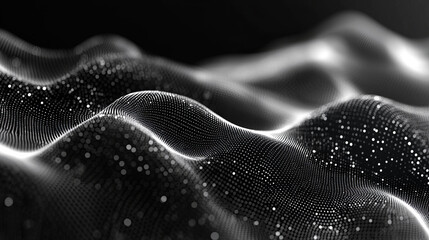 Abstract digital landscape of interconnected data points (2)