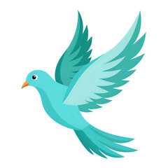 Obraz premium dove ,vector illustration white background