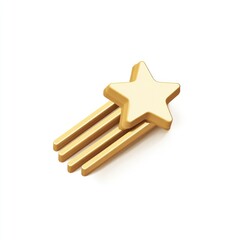 3D isometric gold starburst