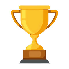 gold trophy cup ,vector illustration white background