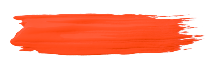 red brush isolated on transparent background