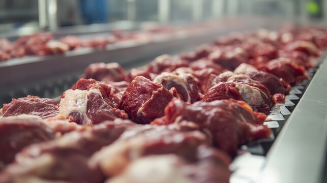 Meat processing plants are equipped with specialized machinery to efficiently process large amounts of meat. These machines are designed to handle cutting, grinding, and packaging at scale