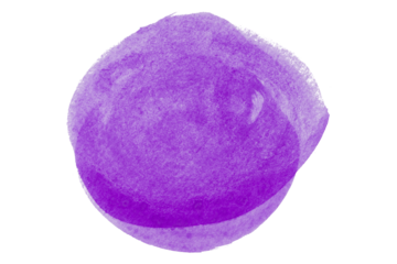 Purple circle pattern watercolor isolated on transparent background