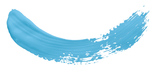 Light blue brush isolated on transparent background