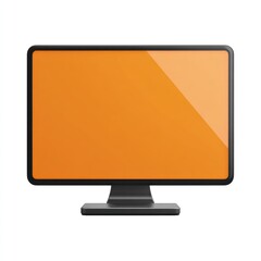 Flat-screen monitor with orange display