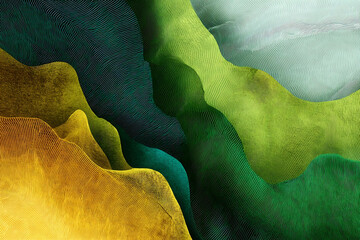Abstract landscape background green yellow blue wallpaper texture design nature art illustration graphic 3d