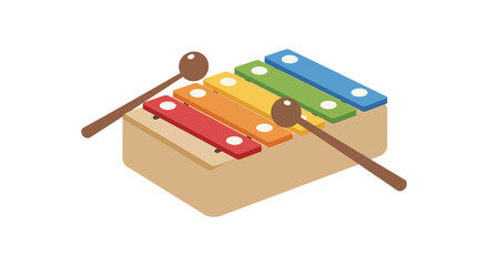 Colorful Xylophone with Mallets Children s Musical Instrument for Learning and Play