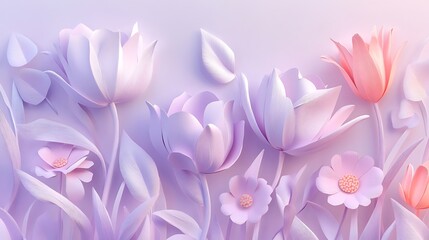 Delicate and elegant floral arrangement of soft pastel colored flowers in photo format