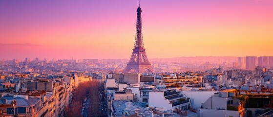 Parisian skyline at dawn