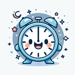 Cute clock showing midnight