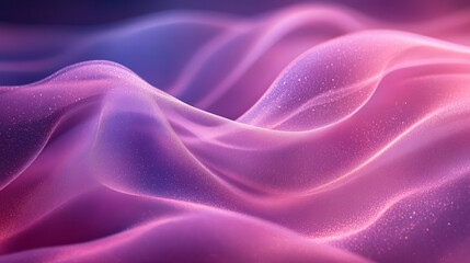 Obraz premium Abstract flowing, wavy shapes in vibrant purples and pinks