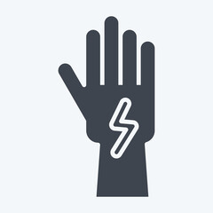 Icon Skull Tatto. related to Tattoo symbol. glyph style. design editable