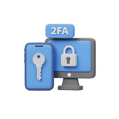 Secure Your Digital Life: Two-Factor Authentication on Phone and Computer Illustration