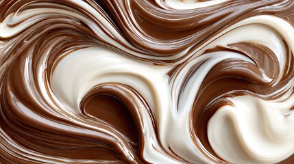 Swirling Brown and White Creamy Texture