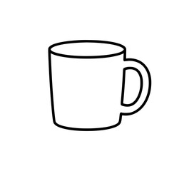 Obraz premium Outline icon of a coffee mug with handle