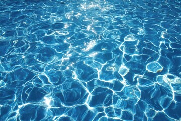 Obraz premium Rippled, sunlit blue water surface