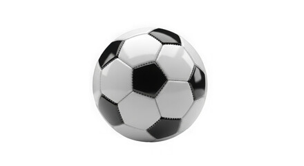 Naklejka premium Classic Soccer Ball On Black Background