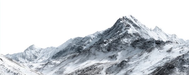 Obraz premium Snowy mountain range against a white background (2)