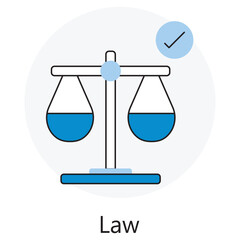 Law Icon, Criminal Law, Civil Law, Family Law, Labor Law, Property Law, vector