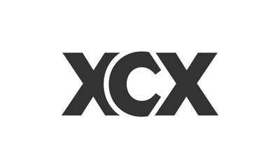 XCX logo design template with strong and modern bold text. Initial based vector logotype featuring simple and minimal typography. Trendy company identity.
