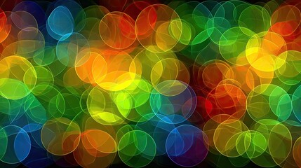 Abstract rainbow circles