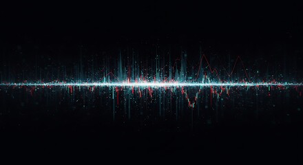 Abstract Data Visualization with Glowing Lines and Dynamic Color Patterns