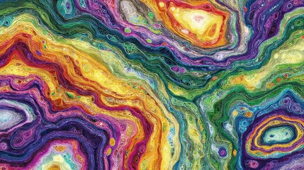 Abstract layered, vibrant, colorful design