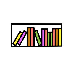 bookshelf vector