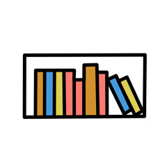 bookshelf vector