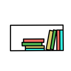 bookshelf vector