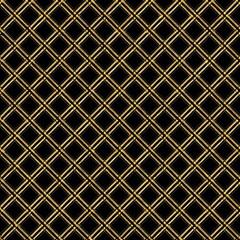 Gold glitter diamond grid pattern on black