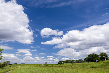 Naklejka premium 青空と雲