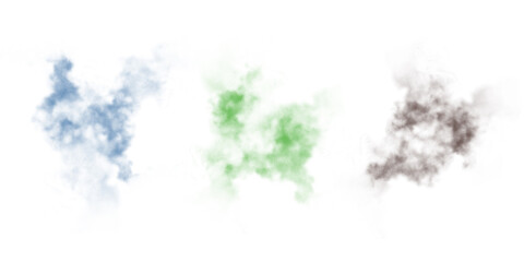 Watercolor spots, a set of blue, green and brown Watercolor illustration. Light, delicate watercolor and splashes of paint to create a natural natural background, isolated on a white background