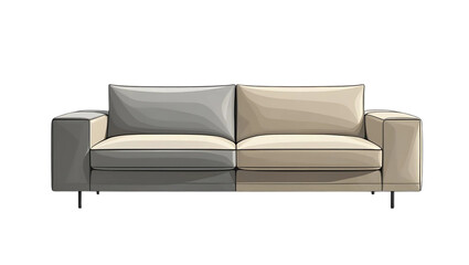 Modern sofa vector 3d
