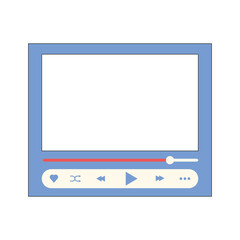 Music UI Frame vector isolated