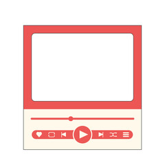 Music UI Frame vector isolated