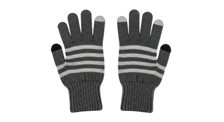 Isolated Striped Winter Gloves