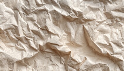 Fototapeta premium Crinkled beige paper texture (5)