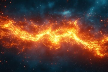 Fototapeta premium Abstract hot fire lightning