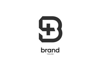 Medical plus icon with number 3 for healthcare branding