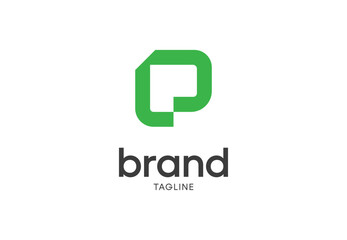 Green letter P logo with transparent background