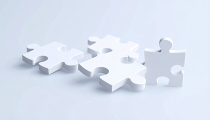 Anime-style 3D puzzle sculpture symbolizing communication